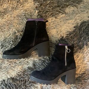 BP Black Faux Suede Ankle Boots